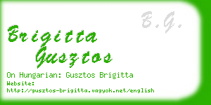 brigitta gusztos business card